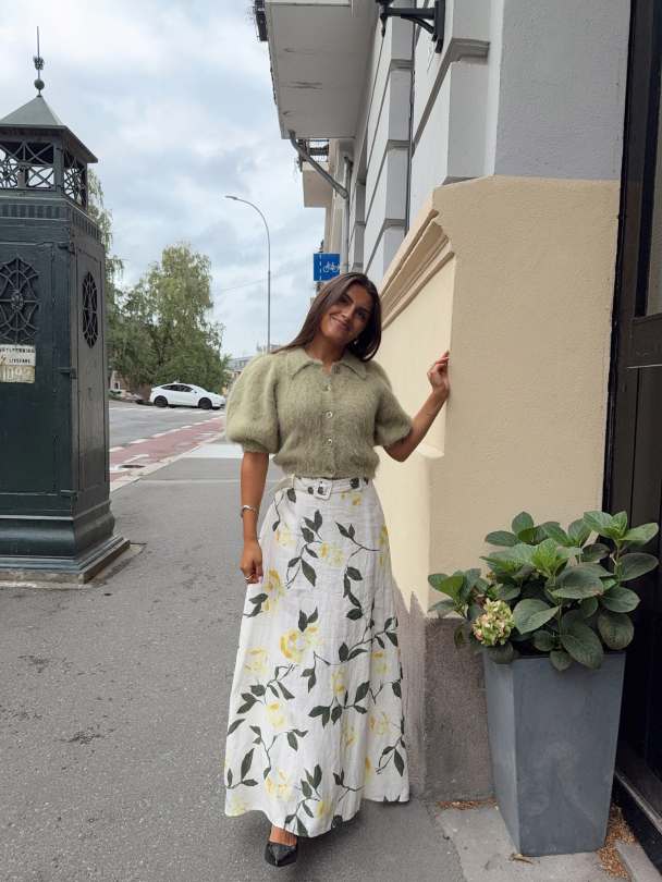 Linen Maxi Skirt - Sunlight  - Image 3