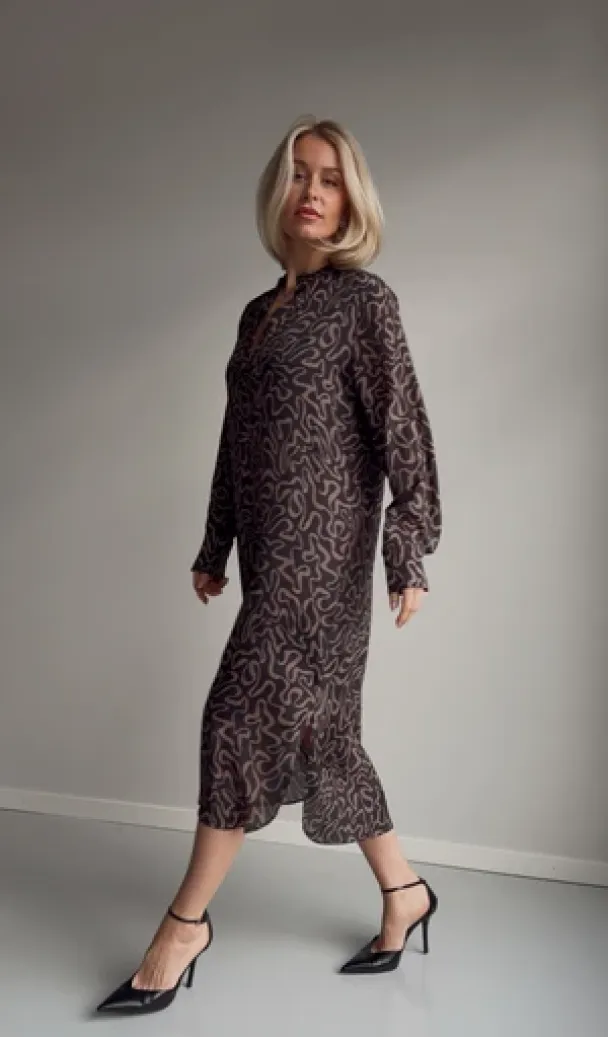 Amuse Amy kjole, Black print - Image 2