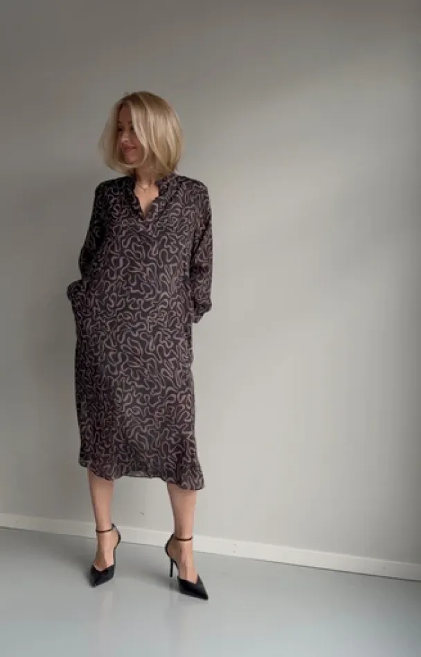 Amuse Amy kjole, Black print - Image 4