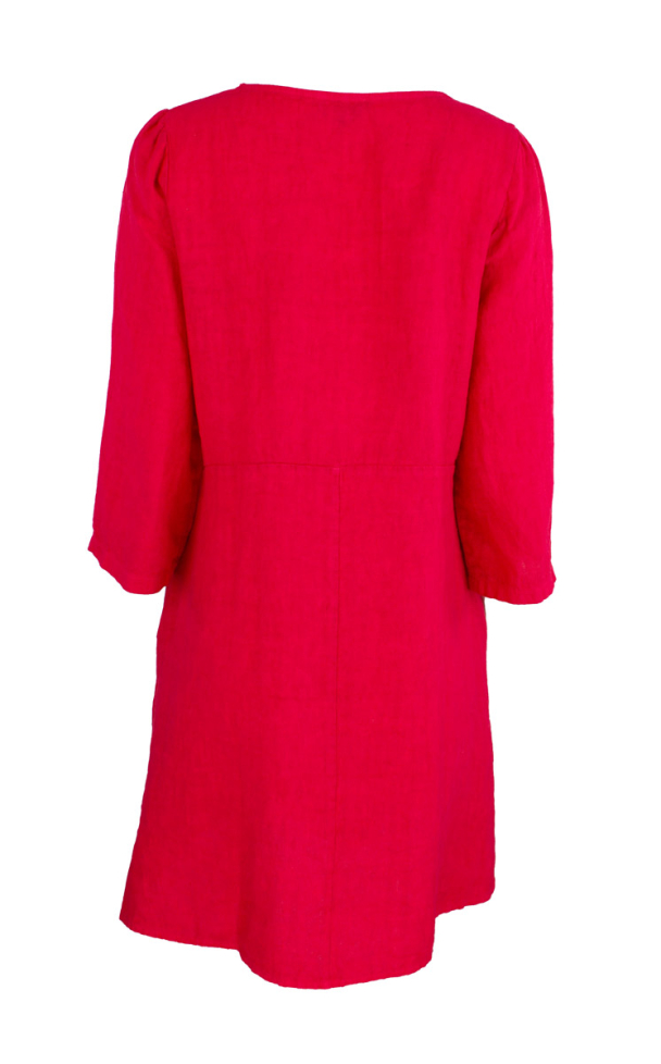 BOHÉME Kjole 3/4 Broderi Tykk Lin B13171 - Image 4