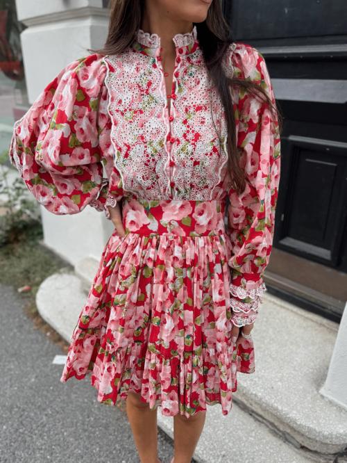 Cotton Slub Mini Dress - Romance  