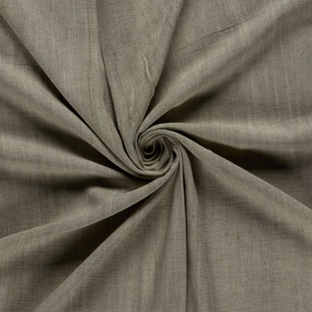 Viskose/ lin blanding- Beige-grå melert