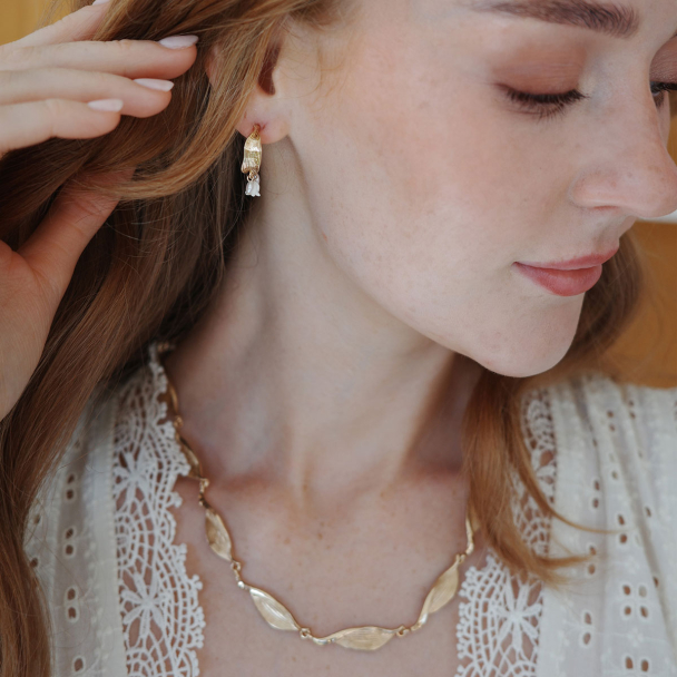 Øreringer Lilje og Perler 1018-1501 - Image 1