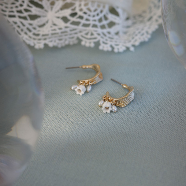 Øreringer Lilje og Perler 1018-1501 - Image 2