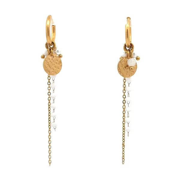 Øreringer Hvit Lange 1036-0041