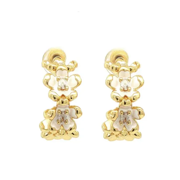 Øreringer med Blomster 1036-0070