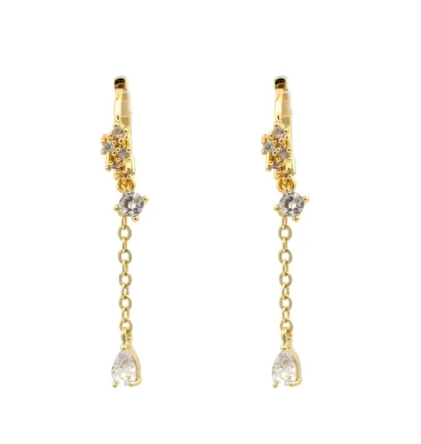 Øreringer med langt heng 1036-0052