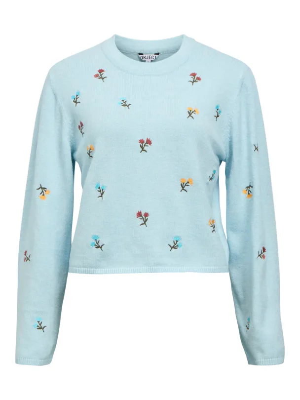 OBJThess wide sleeve pullover, blå - Image 1