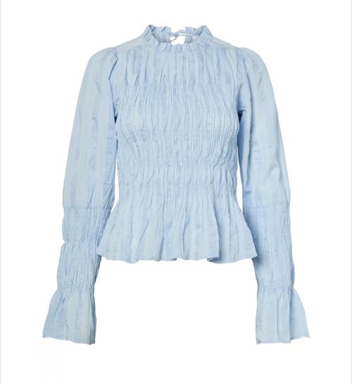 Rava Smock Top - Skyway/Star White 