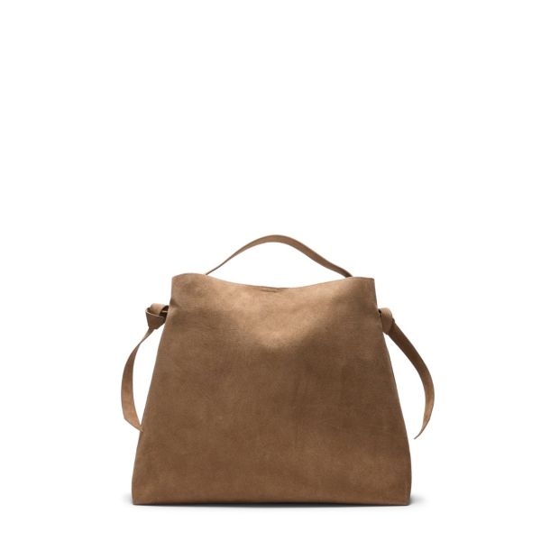 Stella Large Suede Bag - Tan 