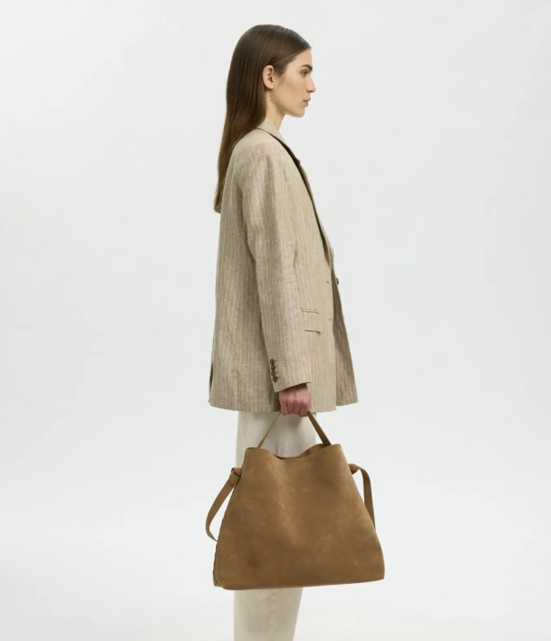Stella Large Suede Bag - Tan  - Image 2