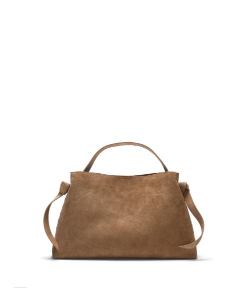 Stella Medium Suede Bag - Tan 