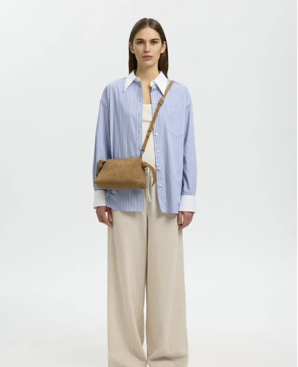 Stella Mini Suede Bag -Tan  - Image 3