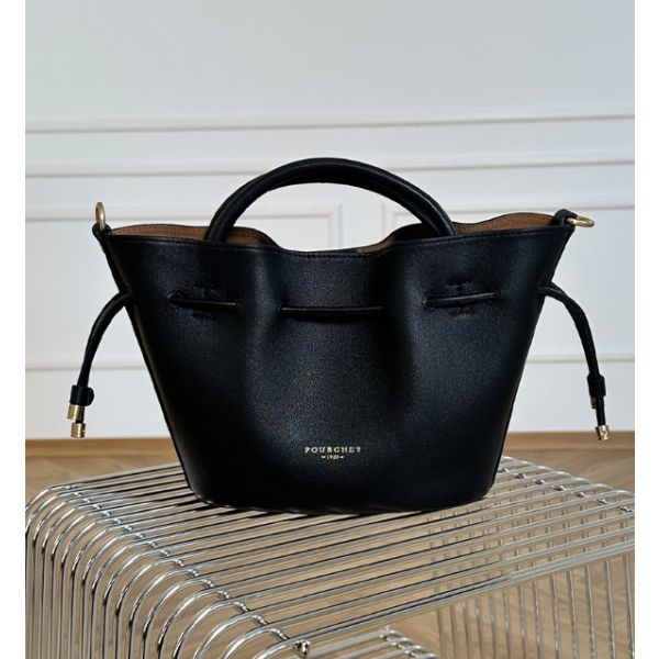 Cowhide leather small size satchel