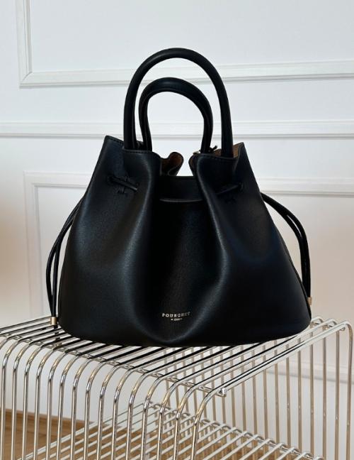 Cowhide leather medium size satchel