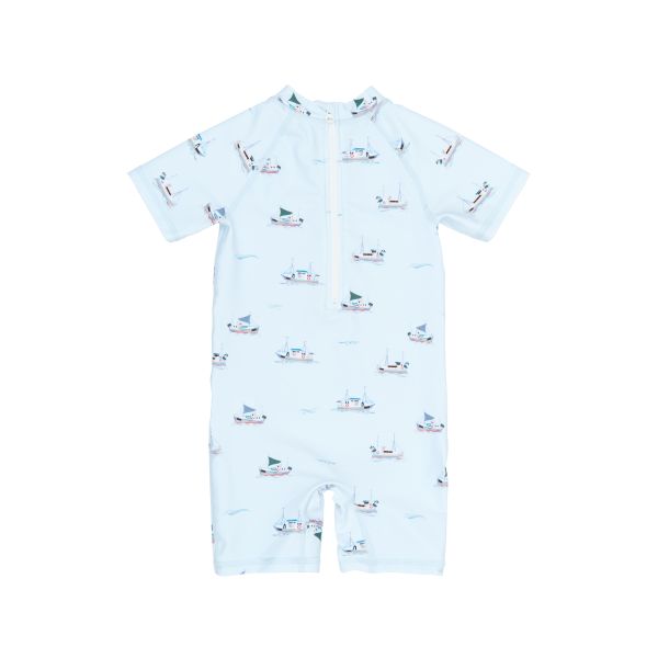 Swim Jumpsuit, Illusion Blue Boat - Petit Piao