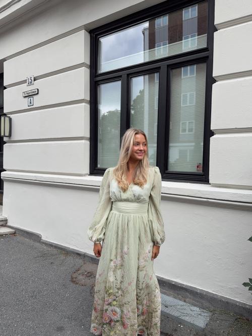 Viscose V-Neck Dress - Growing Garden 