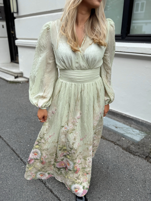 Viscose V-Neck Dress - Growing Garden  - Image 2