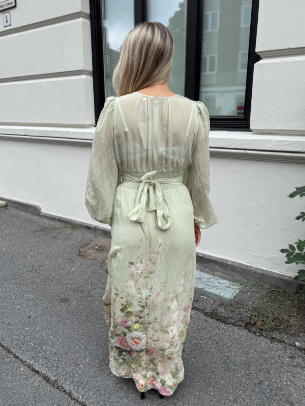 Viscose V-Neck Dress - Growing Garden  - Image 3