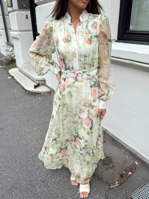 Organza Belt Dress - Watercolor Dreams  - Image 1