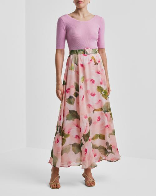 Organza Maxi Skirt - Rosette 