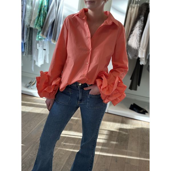 Pearl Light Orange Blouse  |   Pearl Light Orange Blouse fra New York Simplicity