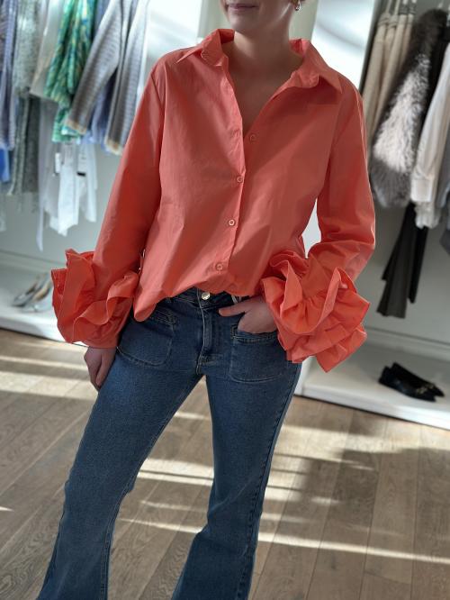 Pearl Light Orange Blouse  |   Pearl Light Orange Blouse fra New York Simplicity
