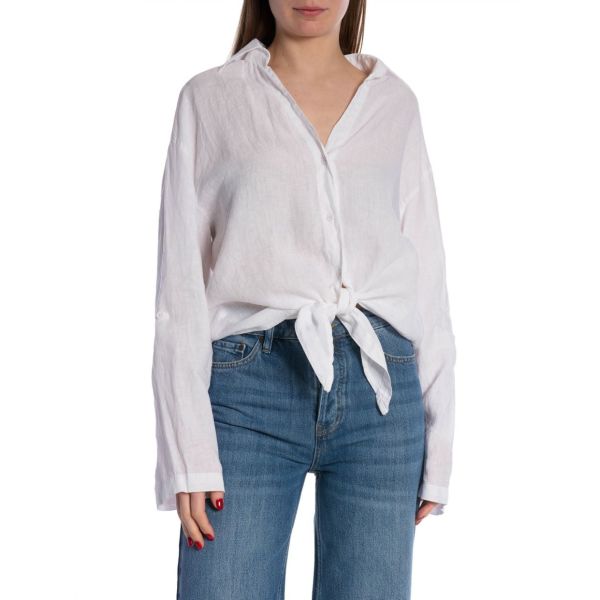 Pia Linen Shirt - White 