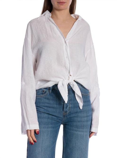 Pia Linen Shirt - White 