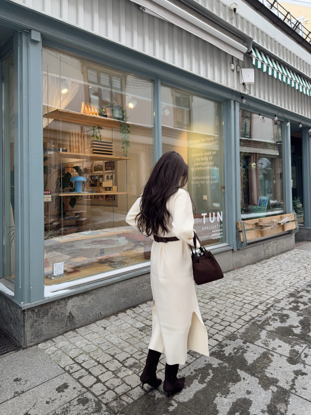 Elma Long Knit Dress - Birch - Image 4