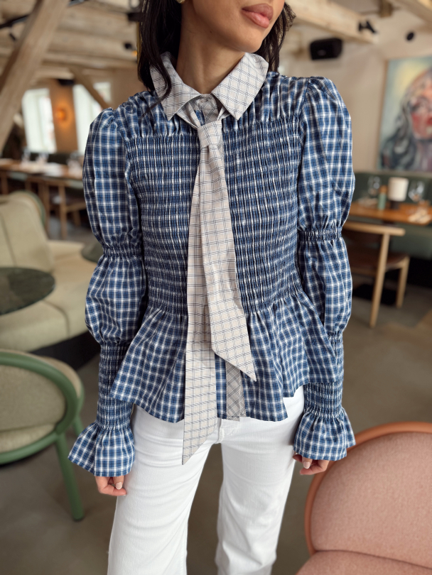 Bekka Smock Shirt - Navy Blazer Mix - Image 1