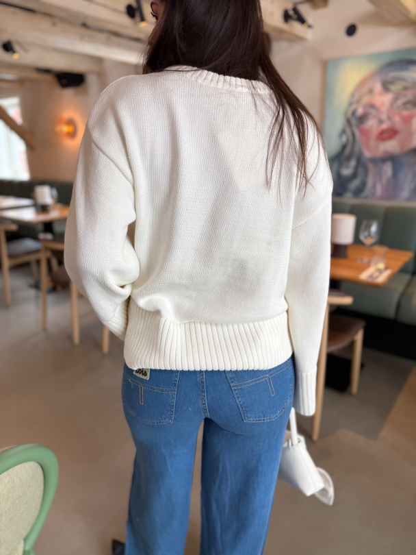 Adoni Knitted Sweater - White - Image 7