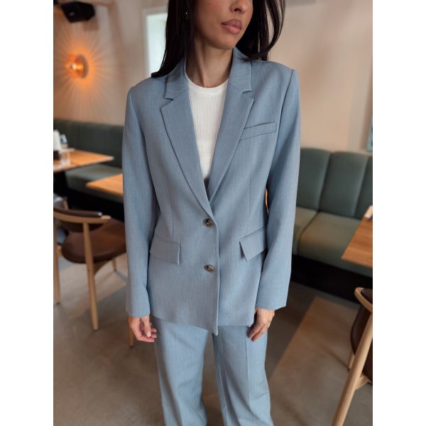 Rita Classic Blazer - Dusty Blue 