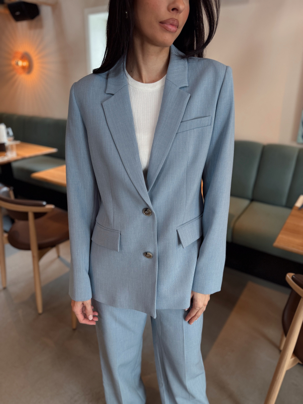 Rita Classic Blazer - Dusty Blue  - Image 1