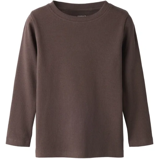 NMFDilia langermet t-shirt, brun - Image 3