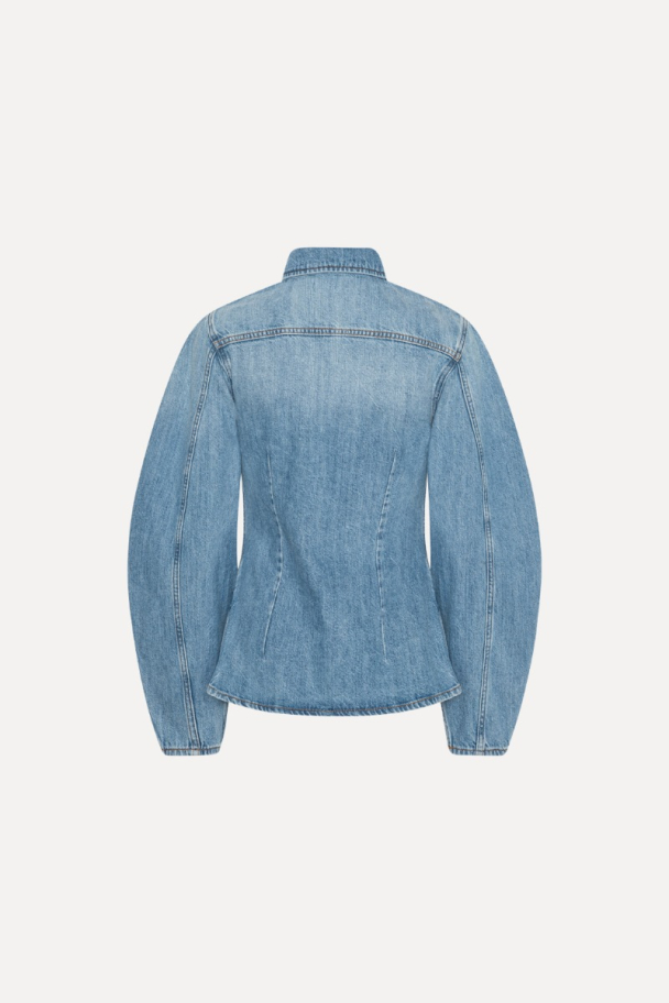 Denim Fitted Shirt - Light Blue Denim - Image 3