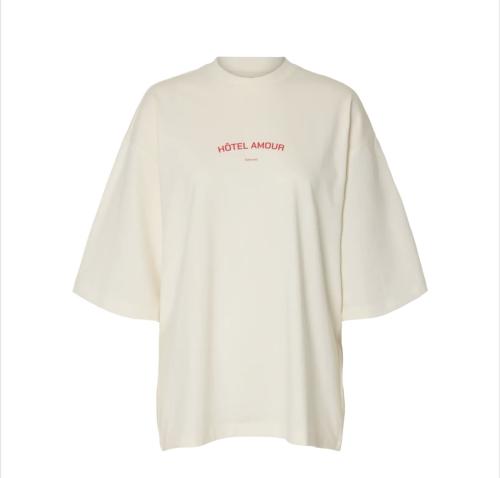 Boxy Lia Hotel Amour Tee - Egret