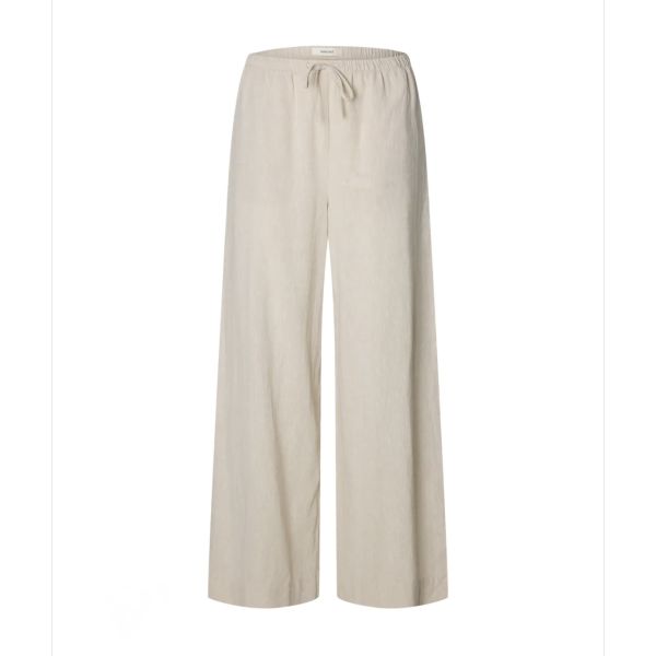 Luisa Wide Linen Blend Pant - Sandshell 
