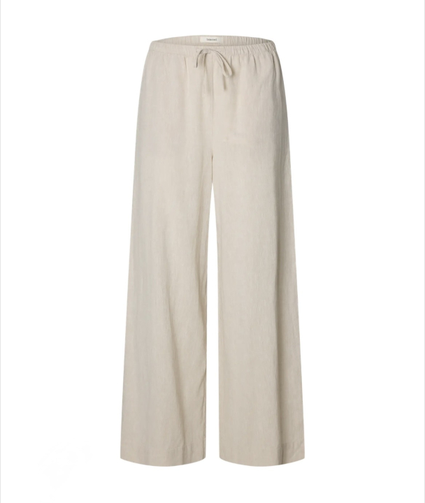 Luisa Wide Linen Blend Pant - Sandshell  - Image 1