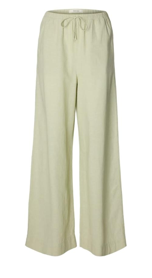 Luisa Wide Linen Blend Pant - Lint