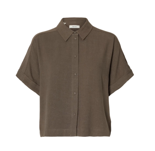Viva Cropped Sun Shirt - Chocolate Chip  - Image 2