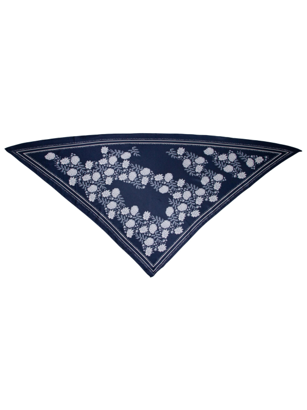 Skjerf Triangler m/blomster Blå 771174 - Image 2