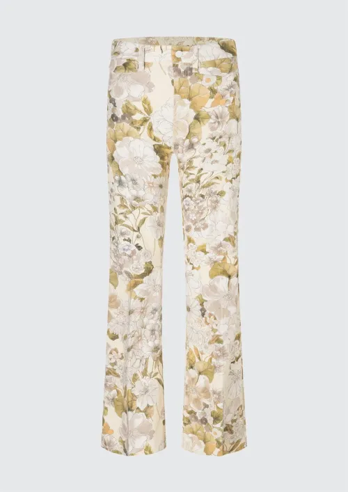 Fabienne Pocket Pants |  Fabienne Pocket Flower Pale Lily fra Cambio