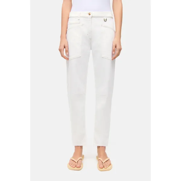 Ocean Eco Light Ecru Pants  |  Ocean Eco Light Ecru Pants fra Cambio