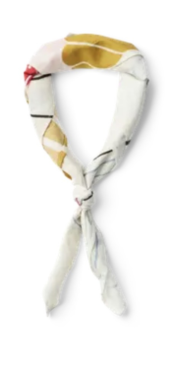 Sara Amour Silk Scarf - Egret - Image 1