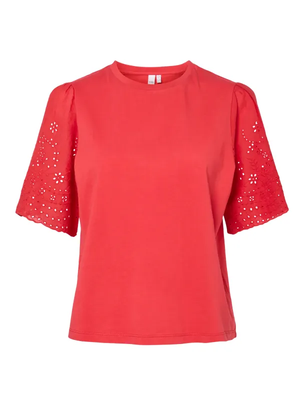 Lex SS Top W. EMB Sleeves - Image 1