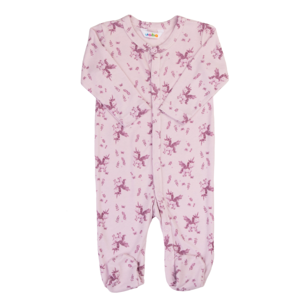 Jumpsuit m/fot Bambus Unicorn - Rosa