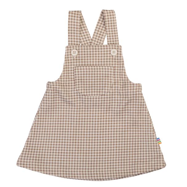 Pinafore Dress Mini Check - Lys brun