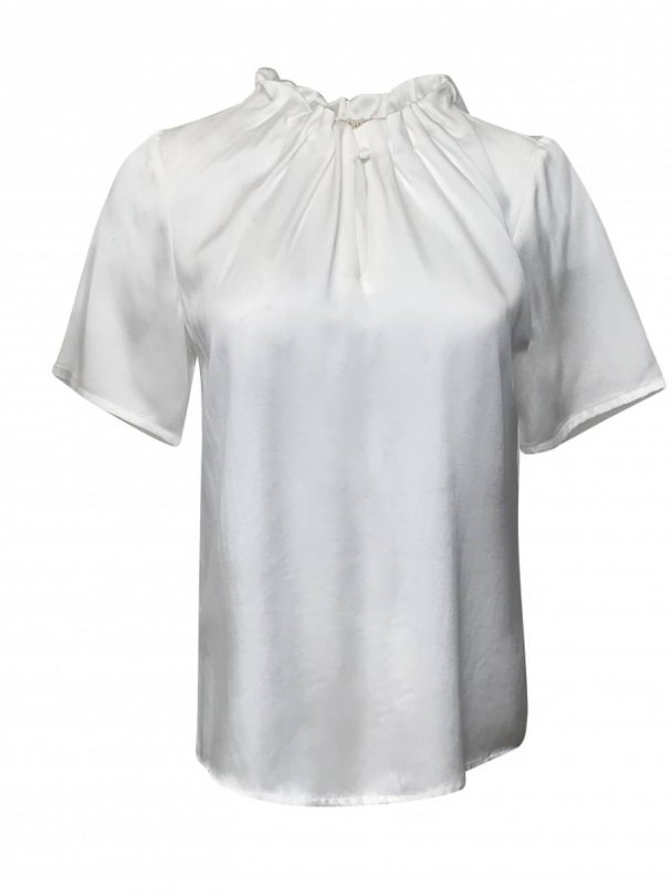 Amuse Linda Silkebluse, Offwhite - Image 1