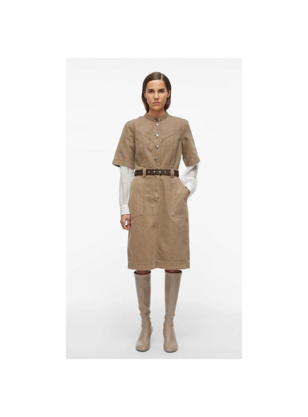 Rounova denimkjole, khaki - Image 3